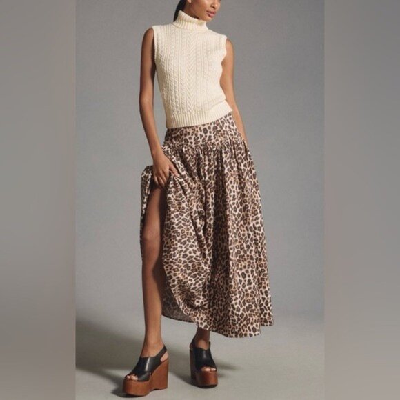 NWT Size 1X -  Mare Mare 100% Cotton Basque-Waist Maxi Skirt (NWT US$ 148) - Picture 10 of 16